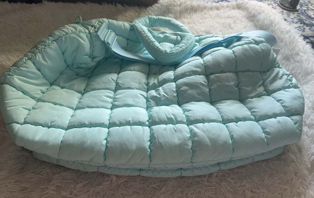 Simply Southern The Weekender Quilted Travel Bag Light Blue